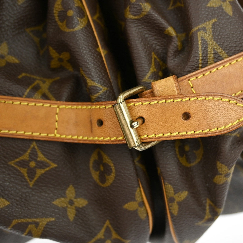 Louis Vuitton Saumur Handbag Monogram Canvas Brown Canvas Shoulder Bag Bag (Pre-Owned)