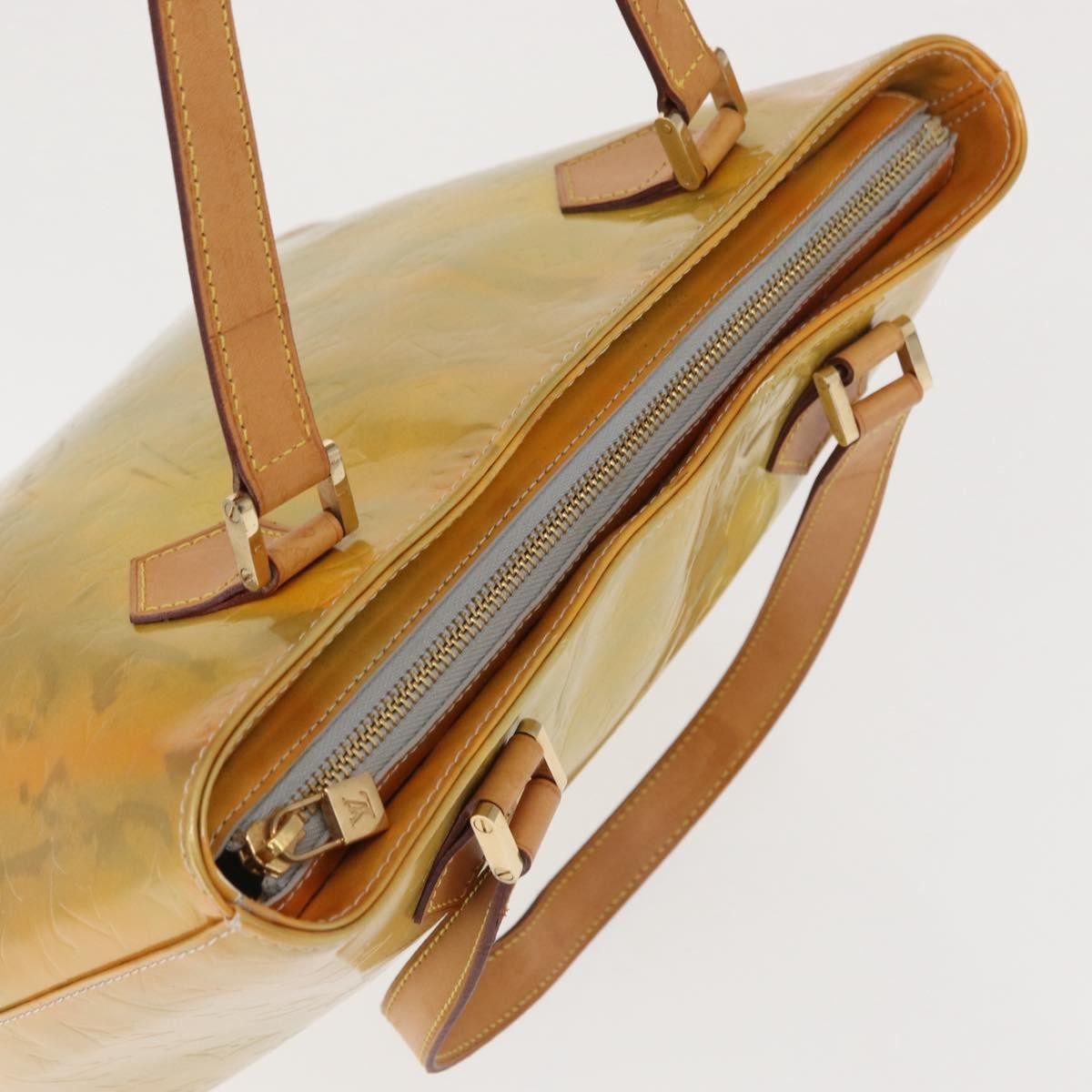 Louis Vuitton Houston Handbag Monogram Vernis Yellow Patent_Leather Tote Bag Bag (Pre-Owned)