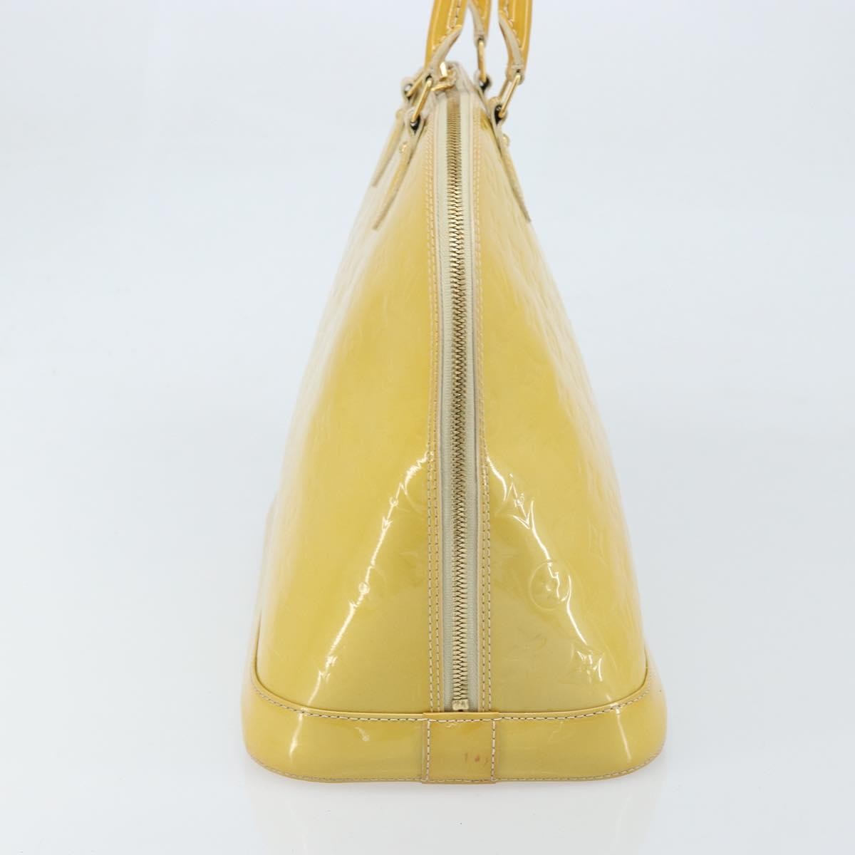Louis Vuitton Alma Handbag Monogram Vernis Yellow Patent_Leather Handbag (Pre-Owned)