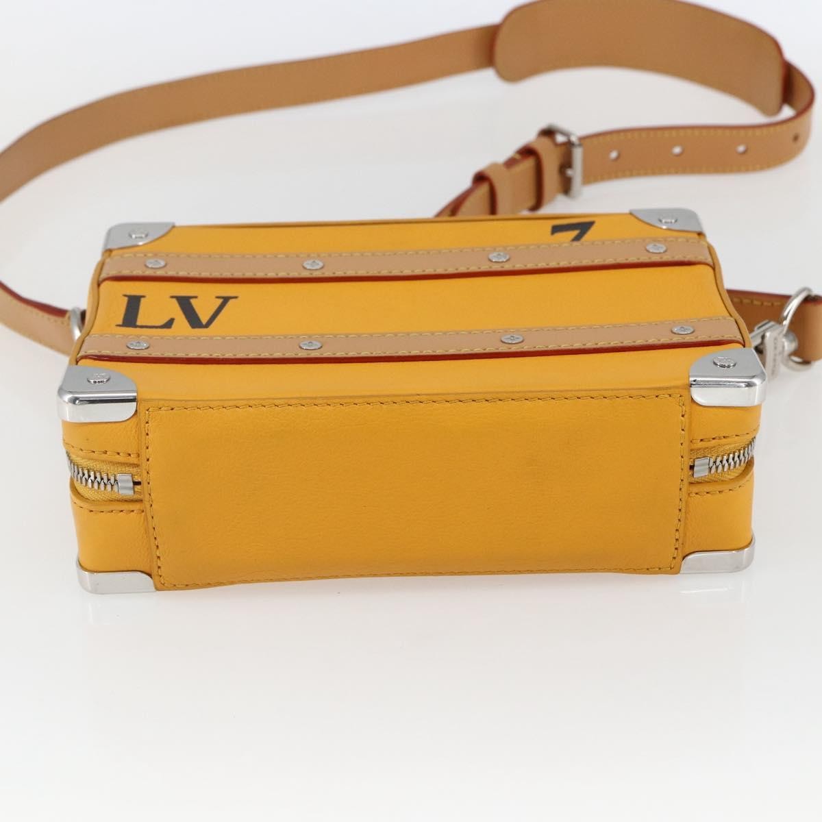 Louis Vuitton Handle Soft Trunk Bag Monogram Taurillon Leather Yellow Leather Clutche & Pouche Bag (Pre-Owned)