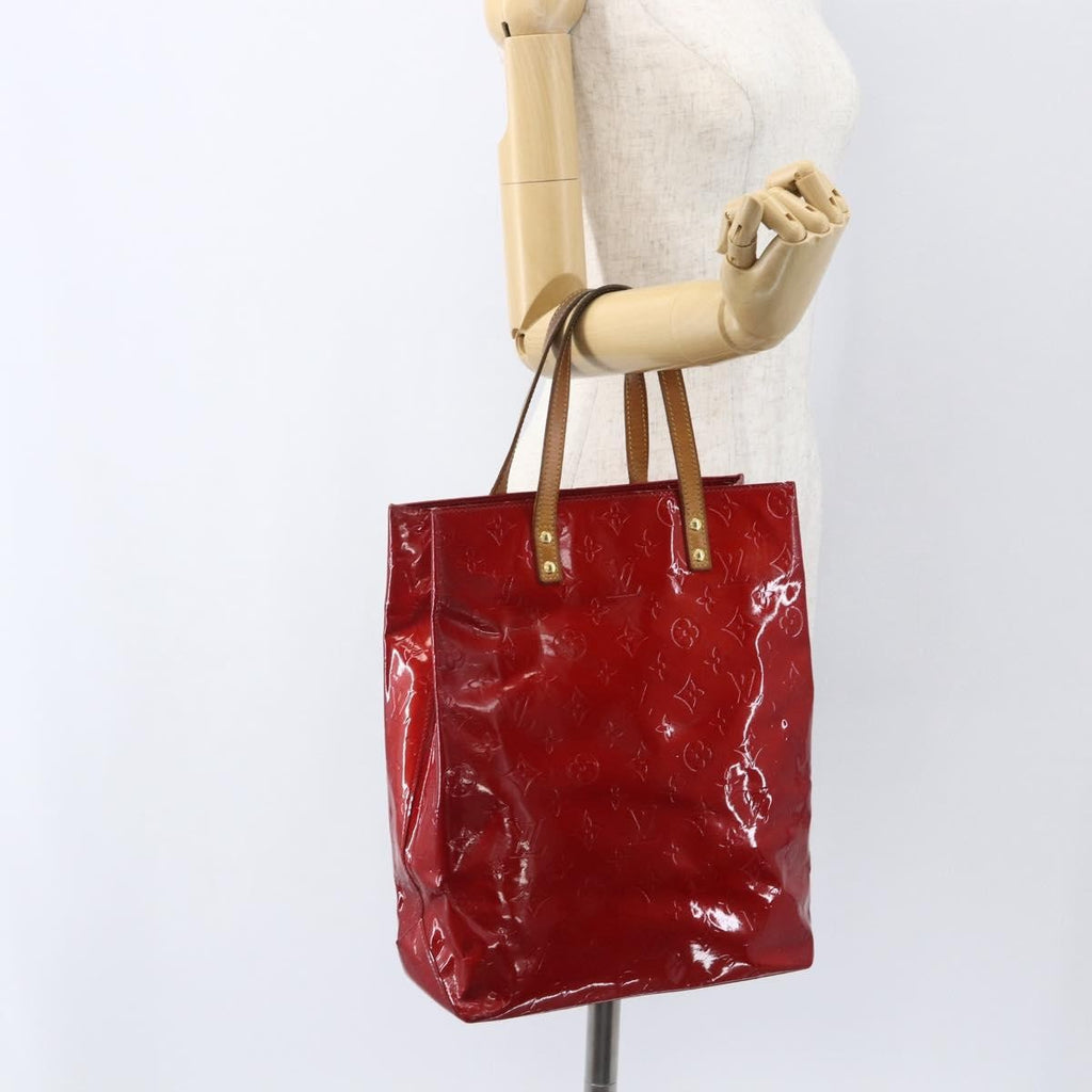 Louis Vuitton Reade Handbag Monogram Vernis Red Patent_Leather Handbag (Pre-Owned)
