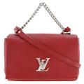 Louis Vuitton Lockme Ii Handbag Leather Red Leather Shoulder Bag Bag (Pre-Owned)