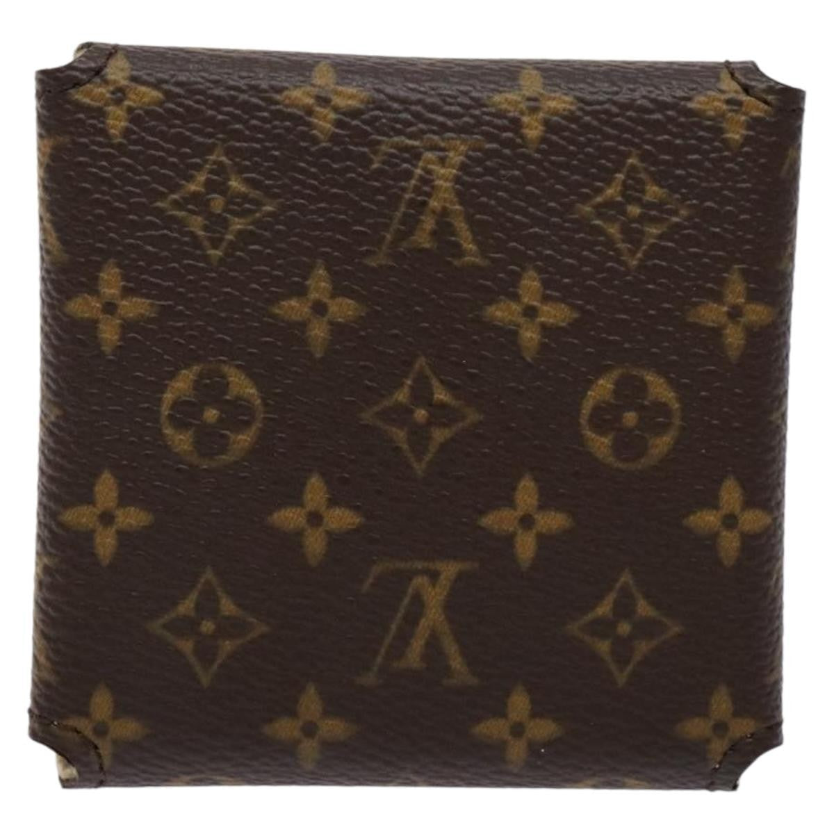Louis Vuitton Case Jewelry Box Canvas Brown Canvas Wallets Accessory (Pre-Owned)