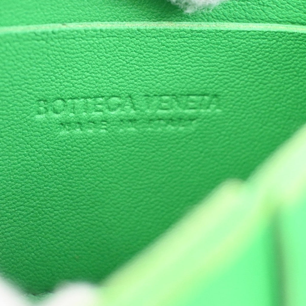 Bottega Veneta Cassette Crossbody Bag Maxi Intrecciato Leather Green Leather Shoulder Bag Bag (Pre-Owned)