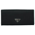Prada Continental Wallet Tessuto Black Nylon Wallets Accessory (Pre-Owned)