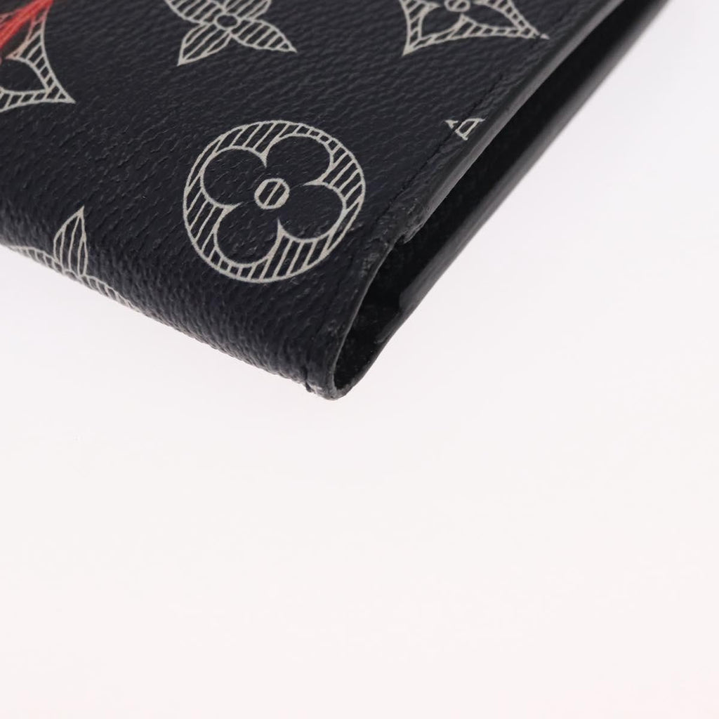 Louis Vuitton Brazza Long Bifold Wallet Monogram Comics Navy Canvas Wallets Accessory (Pre-Owned)