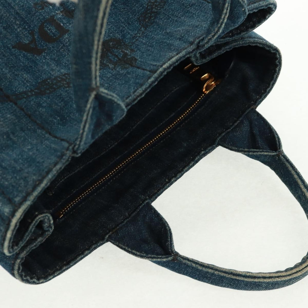 Prada Canapa Tote Denim Blue Denim_Jeans Tote Bag Bag (Pre-Owned)