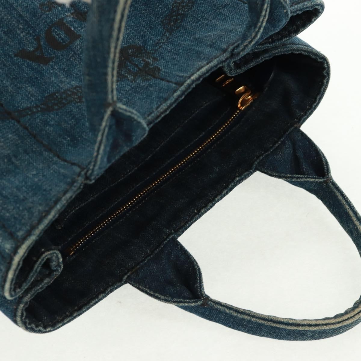 Prada Canapa Tote Denim Blue Denim_Jeans Tote Bag Bag (Pre-Owned)