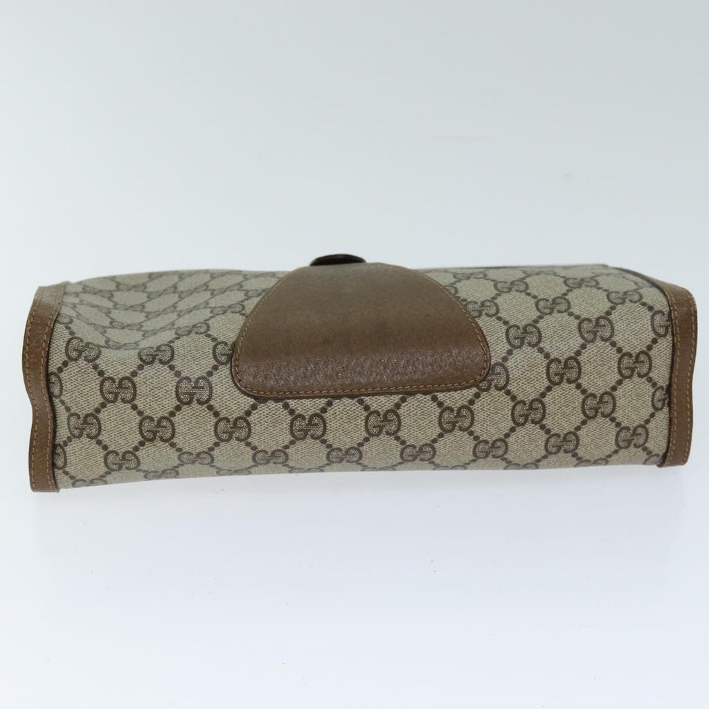 Gucci Sherry Line Pouch Canvas Beige Canvas Clutche & Pouche Bag (Pre-Owned)