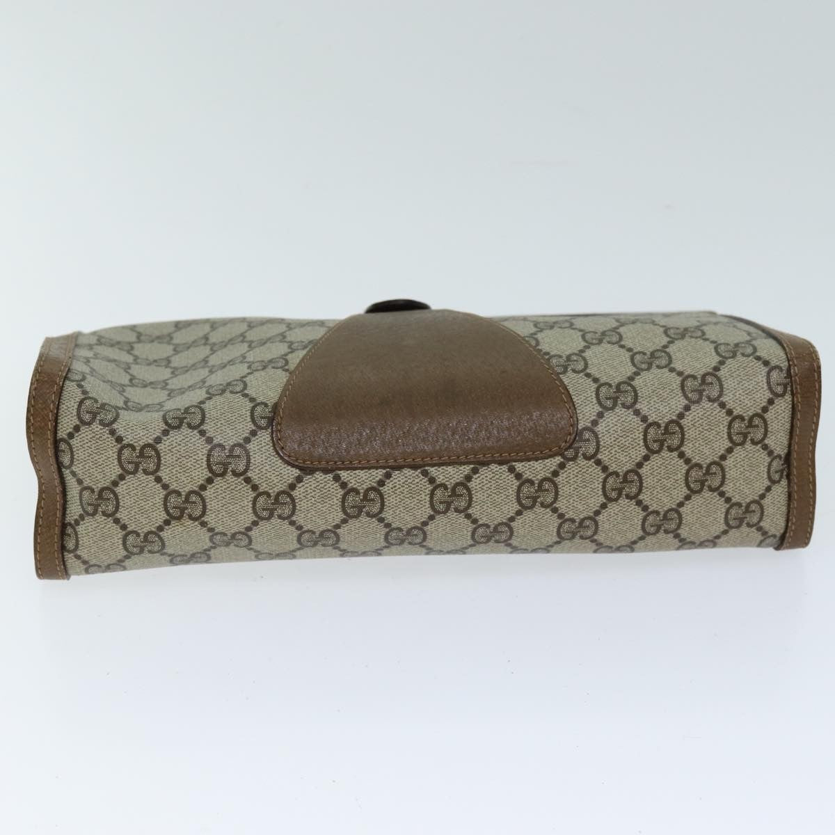 Gucci Sherry Line Pouch Canvas Beige Canvas Clutche & Pouche Bag (Pre-Owned)