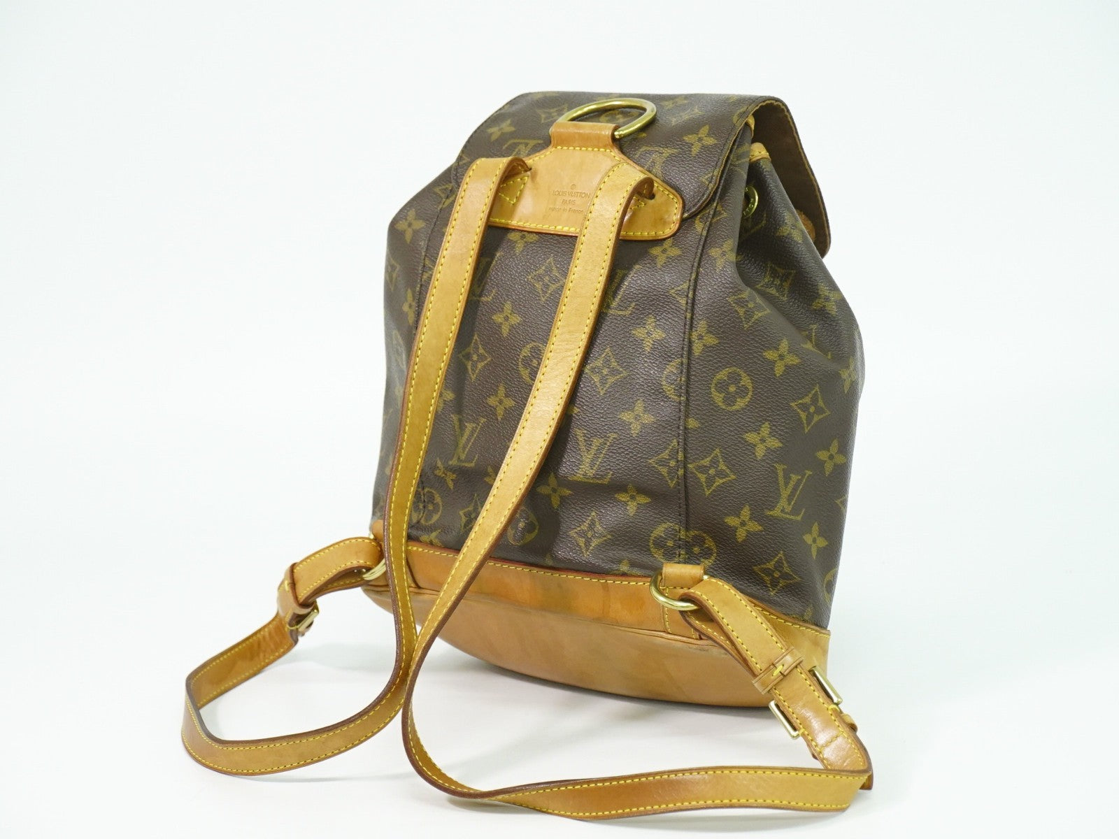 Louis Vuitton Vintage Montsouris Backpack Monogram Canvas Brown Canvas Backpack Bag (Pre-Owned)