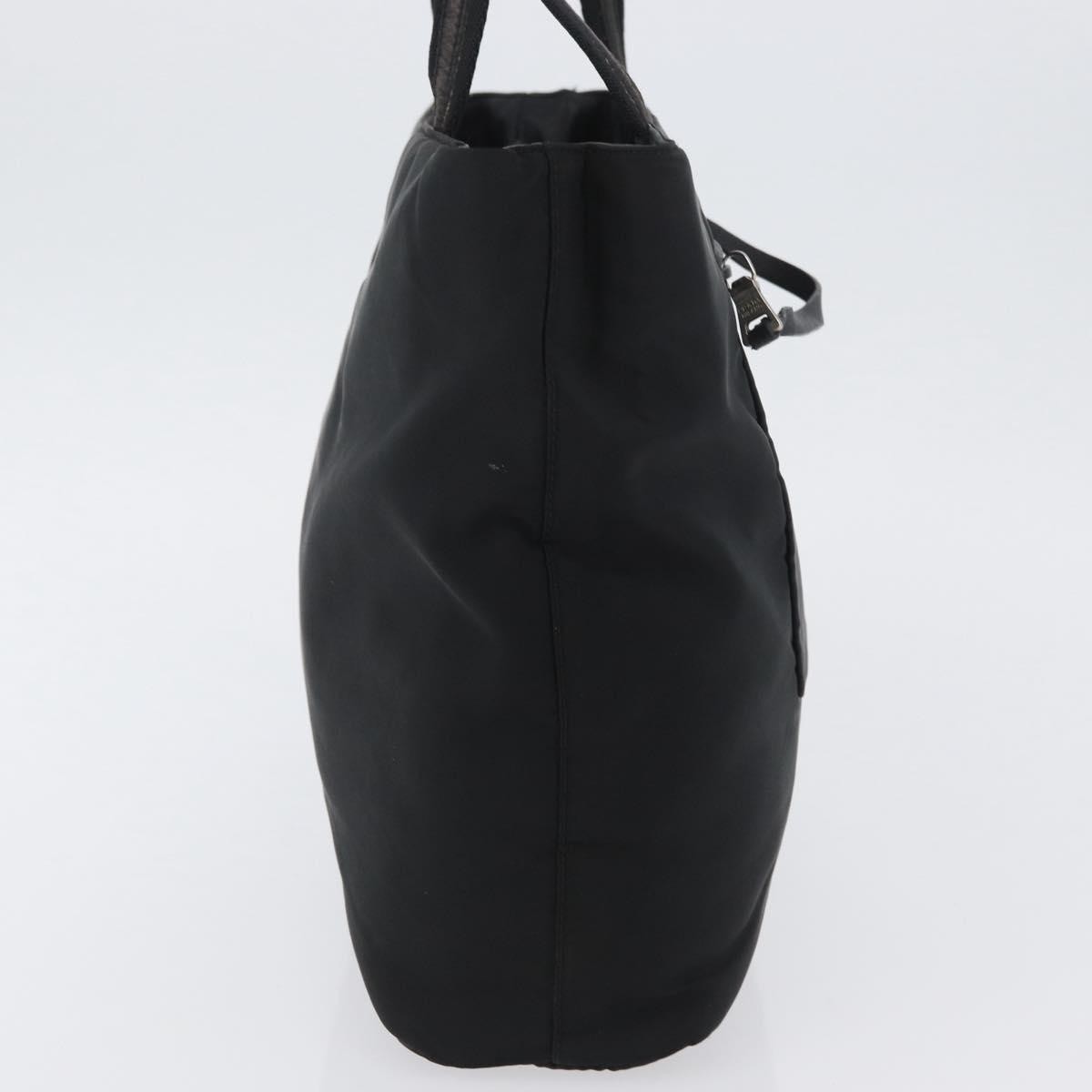 Prada Vintage Tote Nylon Black Nylon Tote Bag Bag (Pre-Owned)