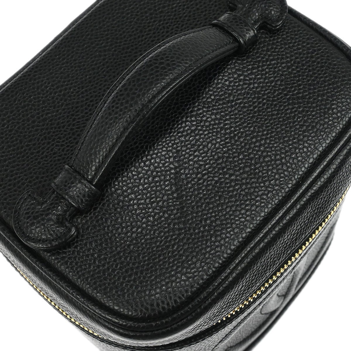 Chanel Vintage Timeless Cosmetic Case Caviar Black Leather Clutche & Pouche Bag (Pre-Owned)