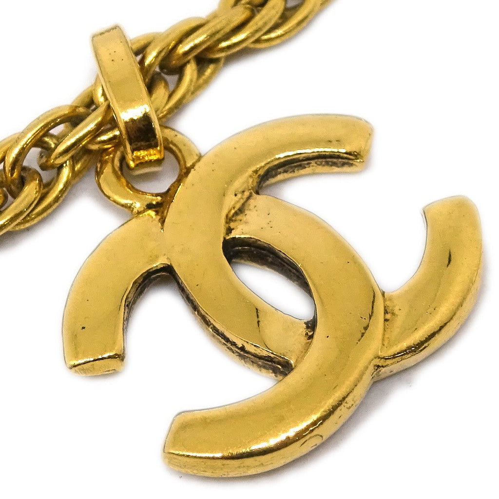 Chanel Cc Pendant Necklace Metal Gold Gold_Plated Necklace Jewelry (Pre-Owned)