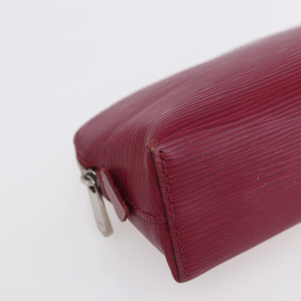 Louis Vuitton Cosmetic Pouch Epi Leather Burgundy Leather Clutche & Pouche Bag (Pre-Owned)