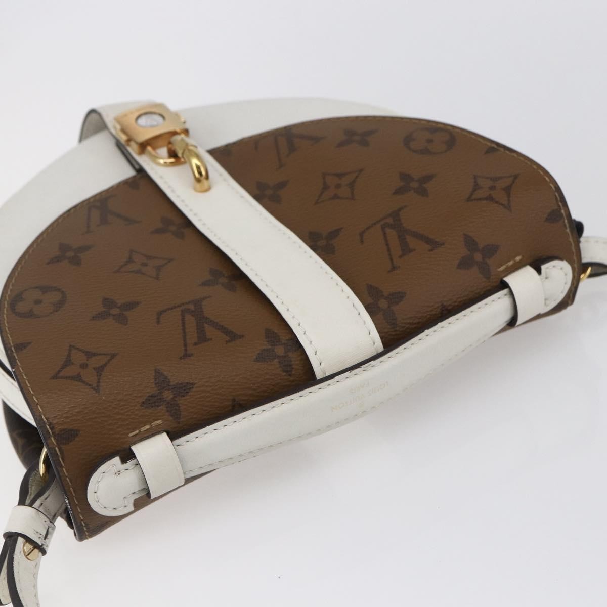 Louis Vuitton Chantilly Lock Handbag Reverse Monogram Canvas And Leather White Leather Shoulder Bag Bag (Pre-Owned)