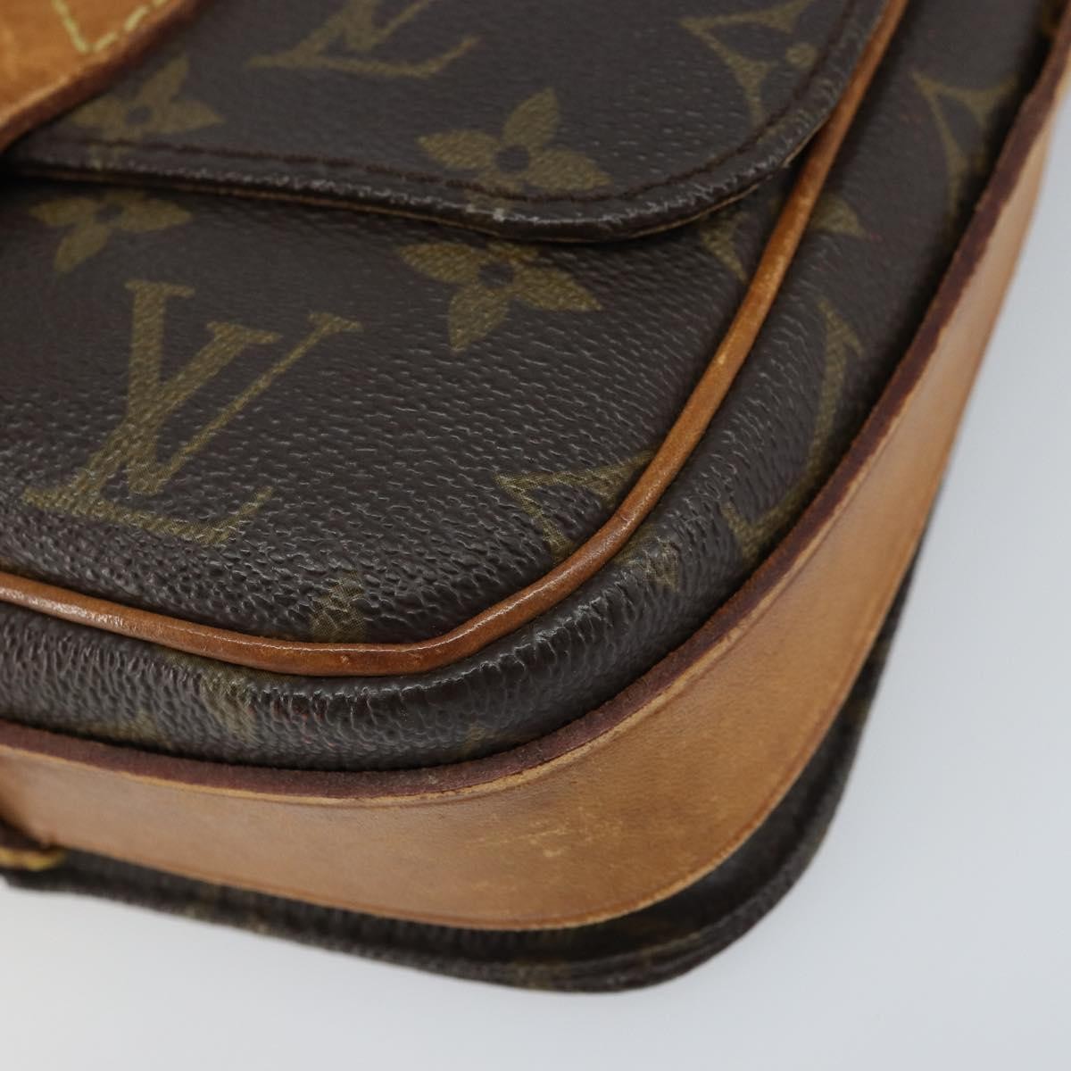 Louis Vuitton Cartouchiere Handbag Monogram Canvas Brown Canvas Shoulder Bag Bag (Pre-Owned)