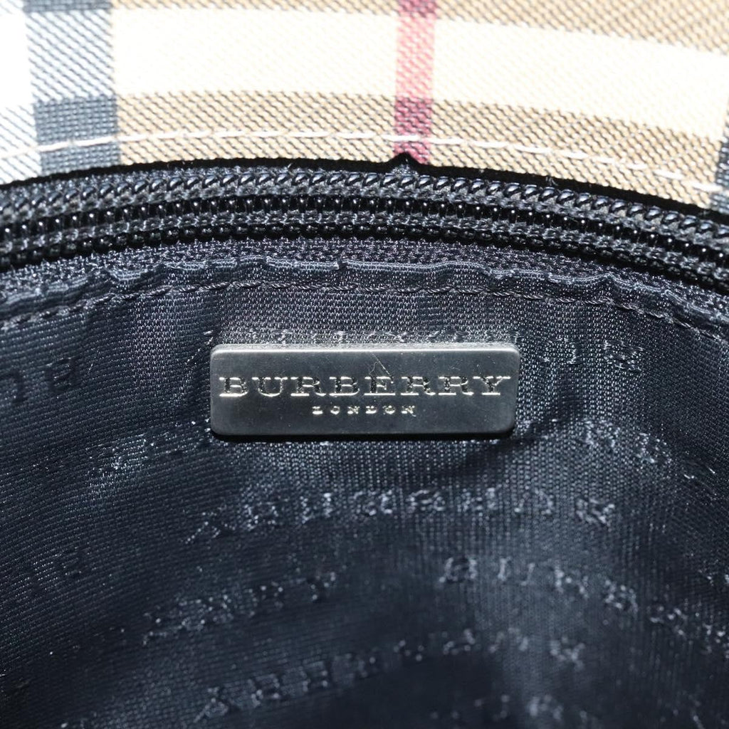Burberry Nova Check Handbag Nova Check Canvas And Leather Beige Canvas Handbag (Pre-Owned)