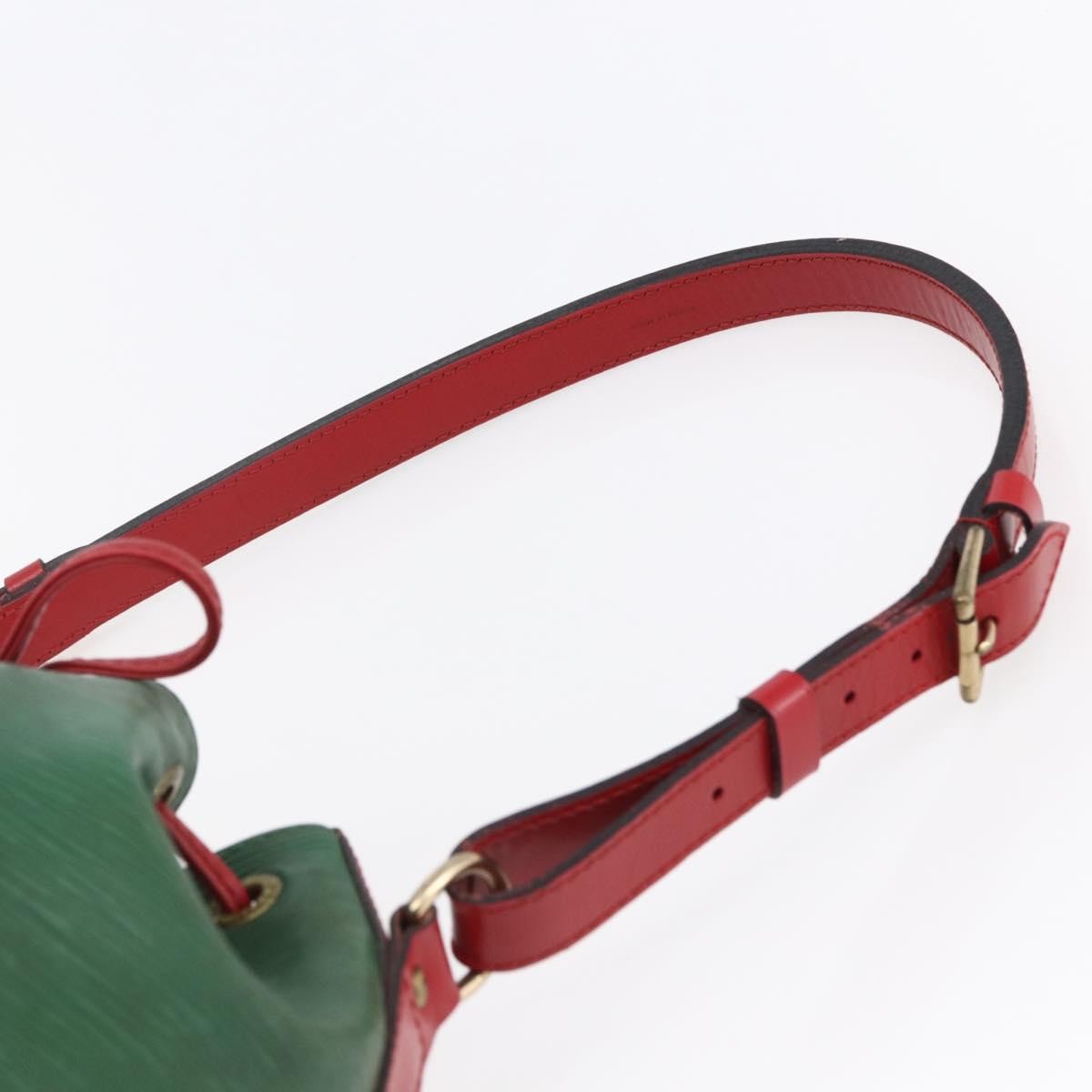 Louis Vuitton Petit Noe Handbag Two Tone Epi Leather Green Leather Bag (Pre-Owned)