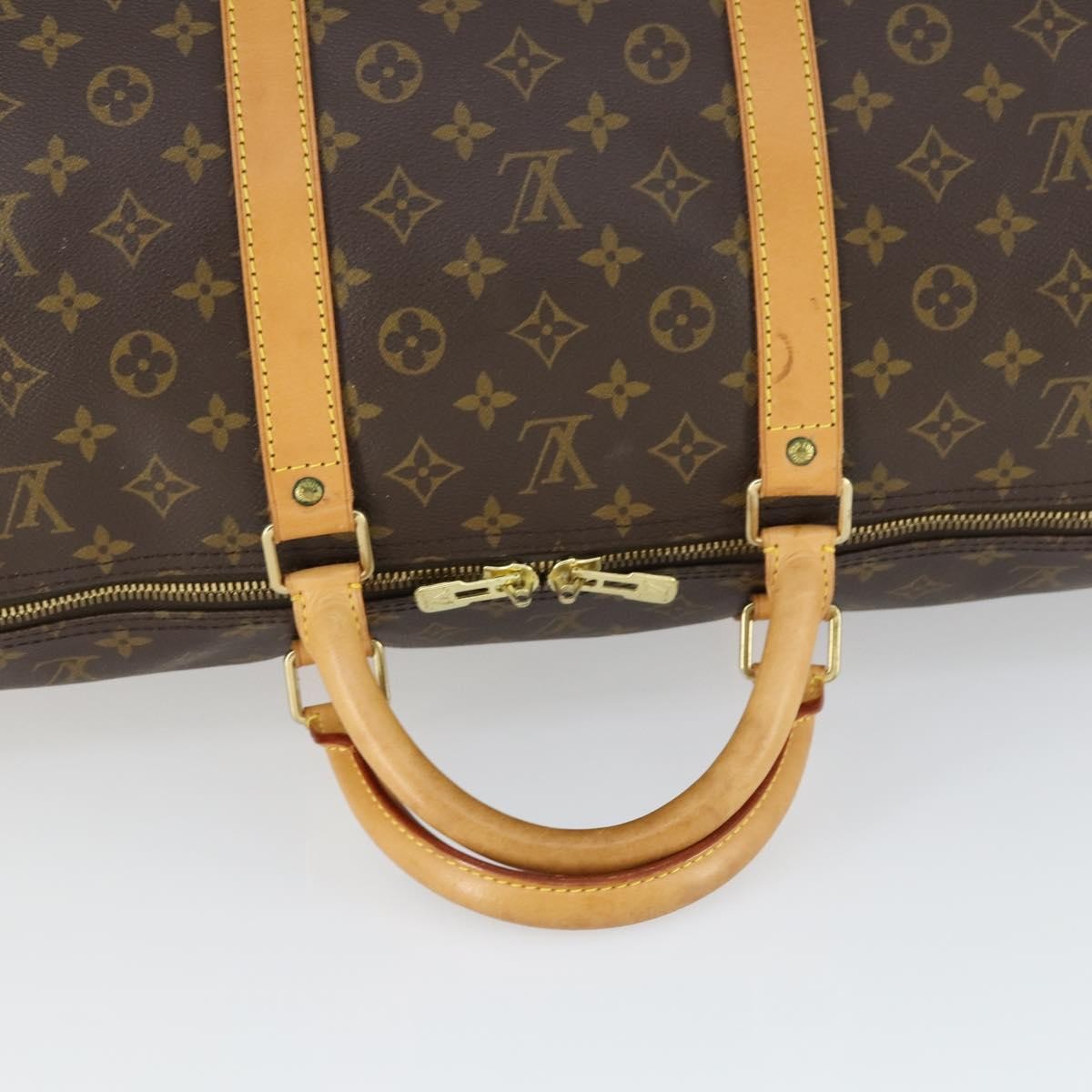 Louis Vuitton Keepall Bag Monogram Canvas Brown Canvas Travel Bag Bag (Pre-Owned)
