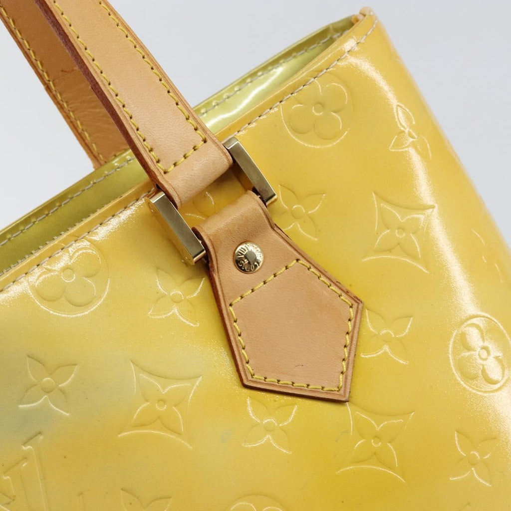 Louis Vuitton Houston Handbag Monogram Vernis Yellow Patent_Leather Tote Bag Bag (Pre-Owned)