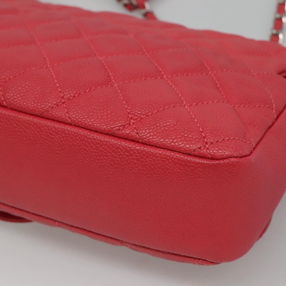 Chanel Flap Shoulder Bag Quilted Lambskin Pink Calfskin Shoulder Bag Bag (Pre-Owned)