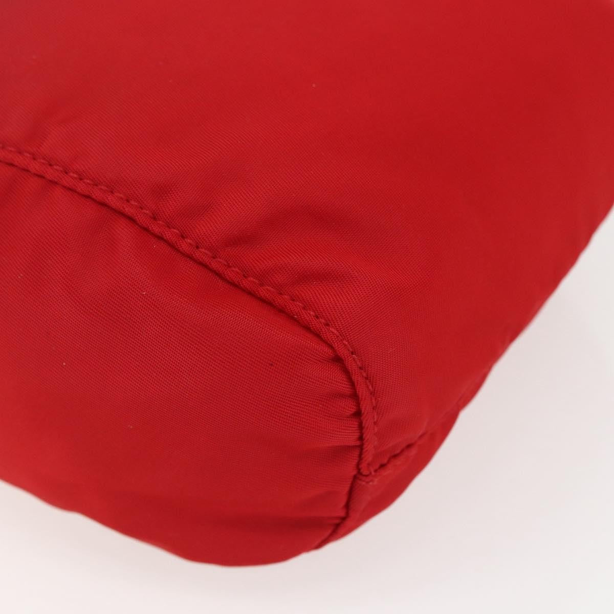 Prada Drawstring Wristlet Bucket Bag Tessuto Red Nylon Clutche & Pouche Bag (Pre-Owned)