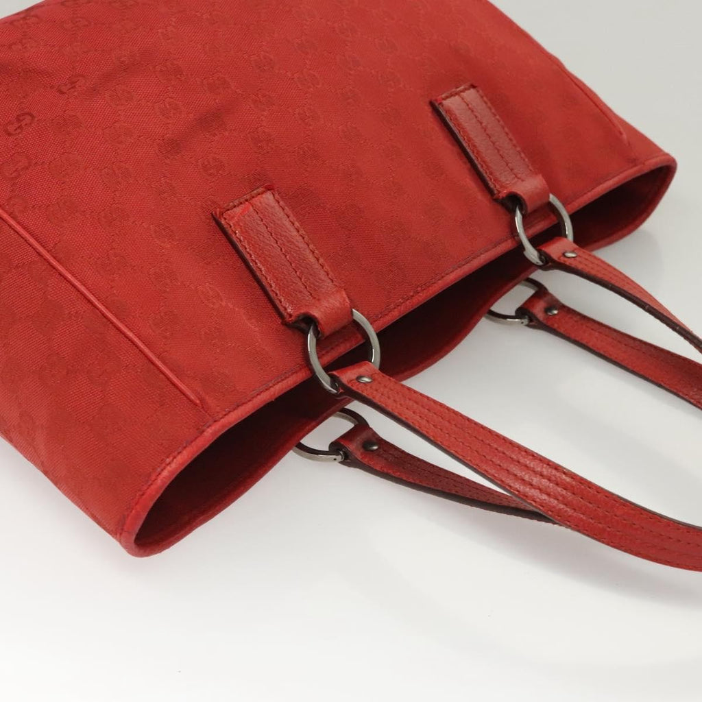 Gucci Vintage Open Tote Gg Canvas Red Canvas Tote Bag Bag (Pre-Owned)