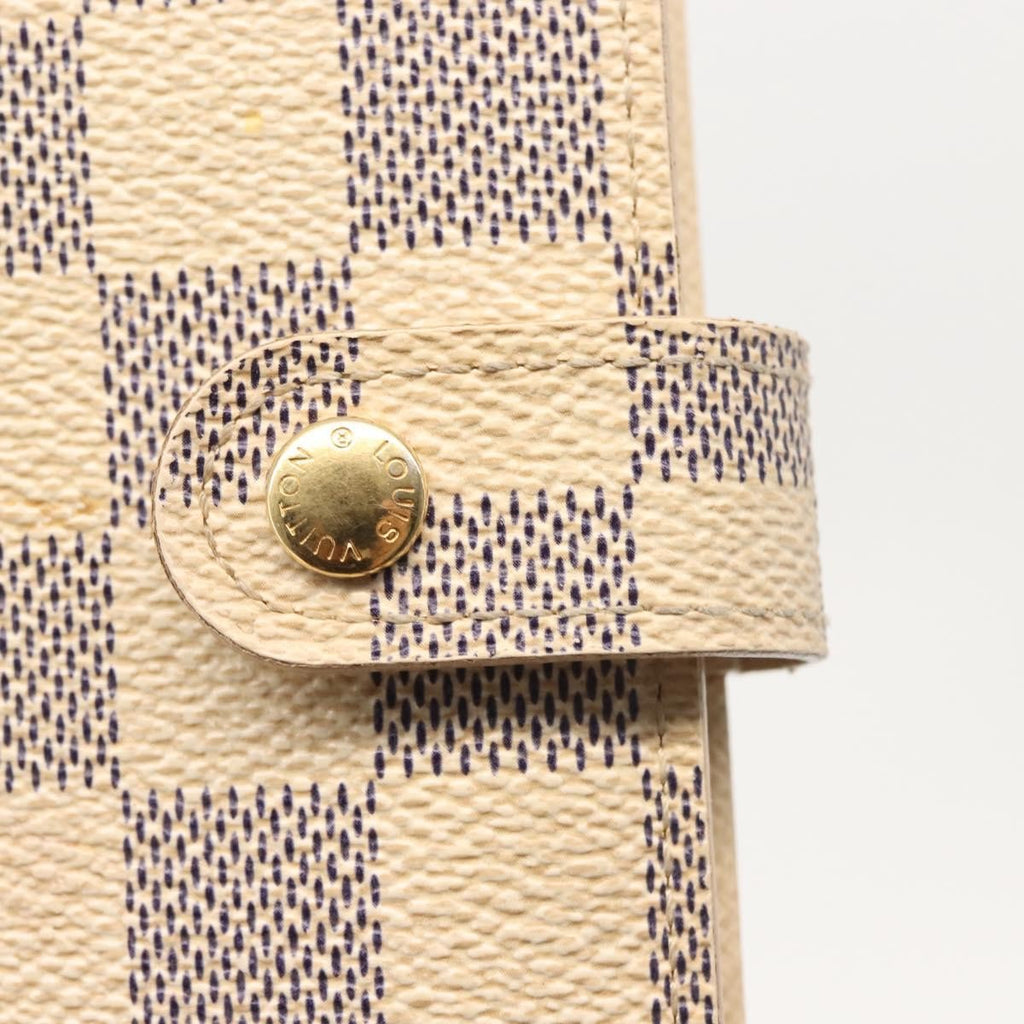 Louis Vuitton Agenda Cover Damier Azur Beige Canvas Toiletry Case Accessory (Pre-Owned)