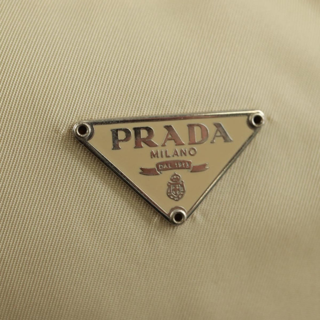 Prada Hobo Tessuto Beige Nylon Handbag (Pre-Owned)