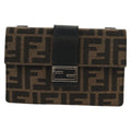 Fendi Baguette Convertible Belt Bag Zucca Canvas Black Canvas Bag (Pre-Owned)