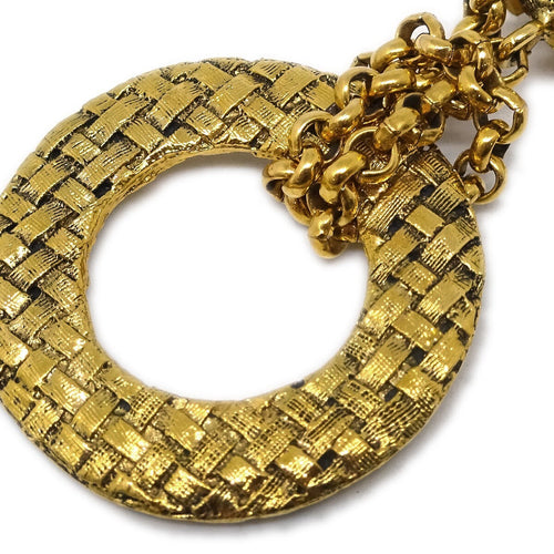 Chanel Cc Dangle Earrings Metal Gold Gold_Plated Earrings Jewelry (Pre-Owned)