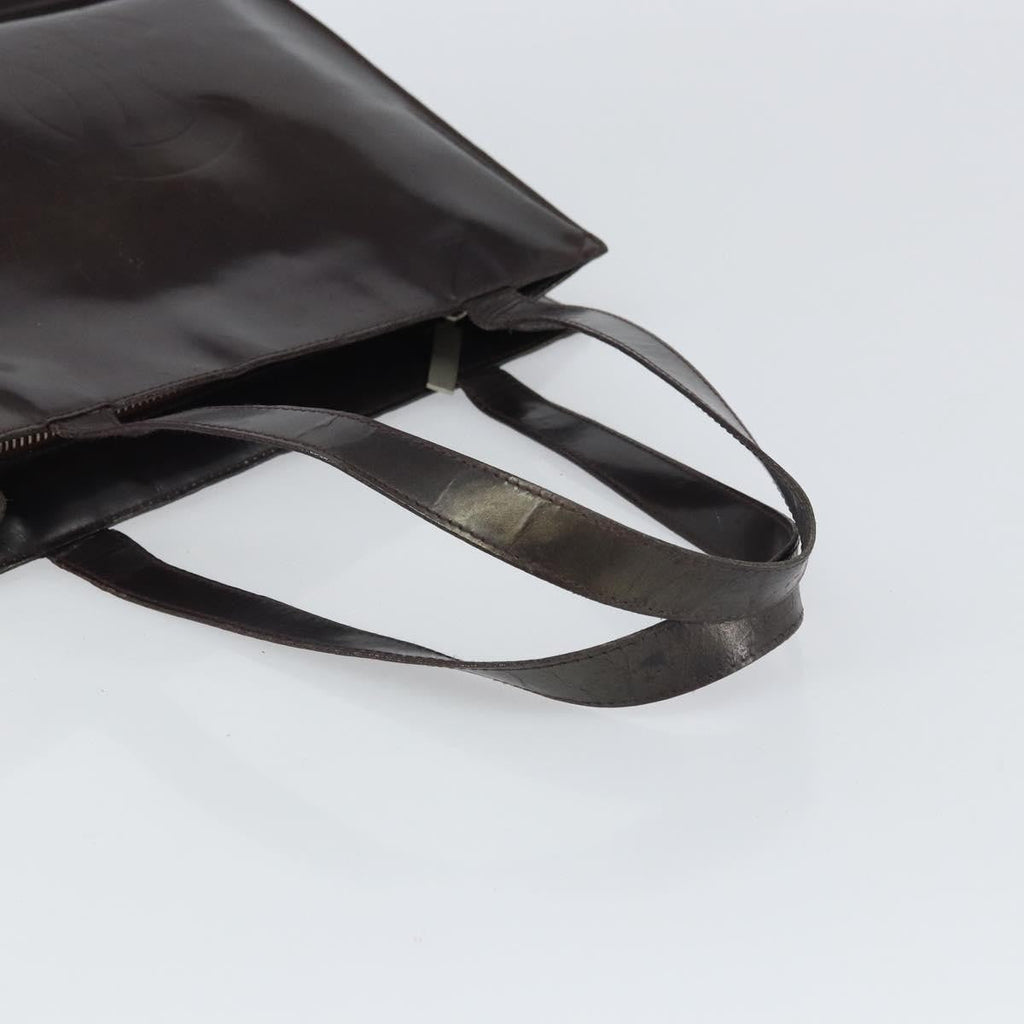 Chanel Vintage Tote Patent Leather Brown Patent_Leather Tote Bag Bag (Pre-Owned)