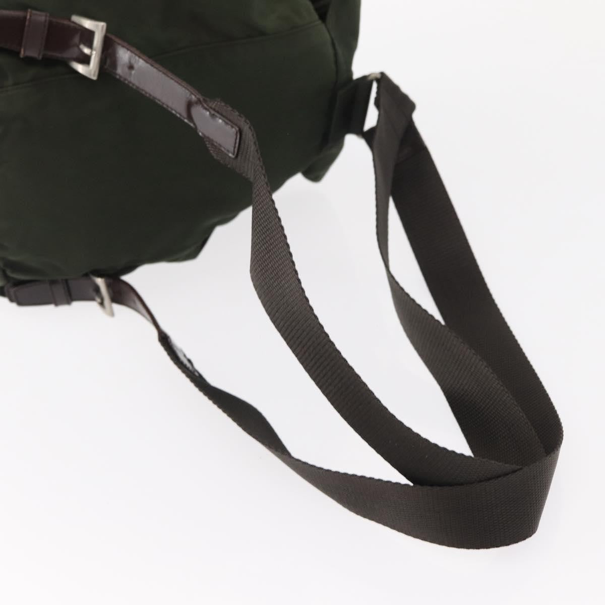 Prada Front Pocket Backpack Tessuto Khaki Nylon Backpack Bag (Pre-Owned)