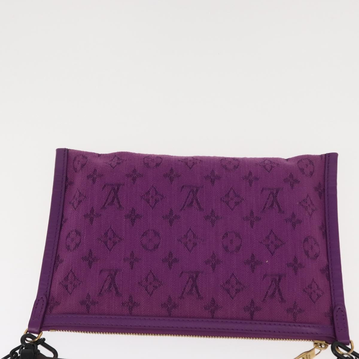 Louis Vuitton Double Flat Messenger Bag Limited Edition Logo Story Monogram Canvas And Denim Multicolour Canvas Shoulder Bag Bag (Pre-Owned)