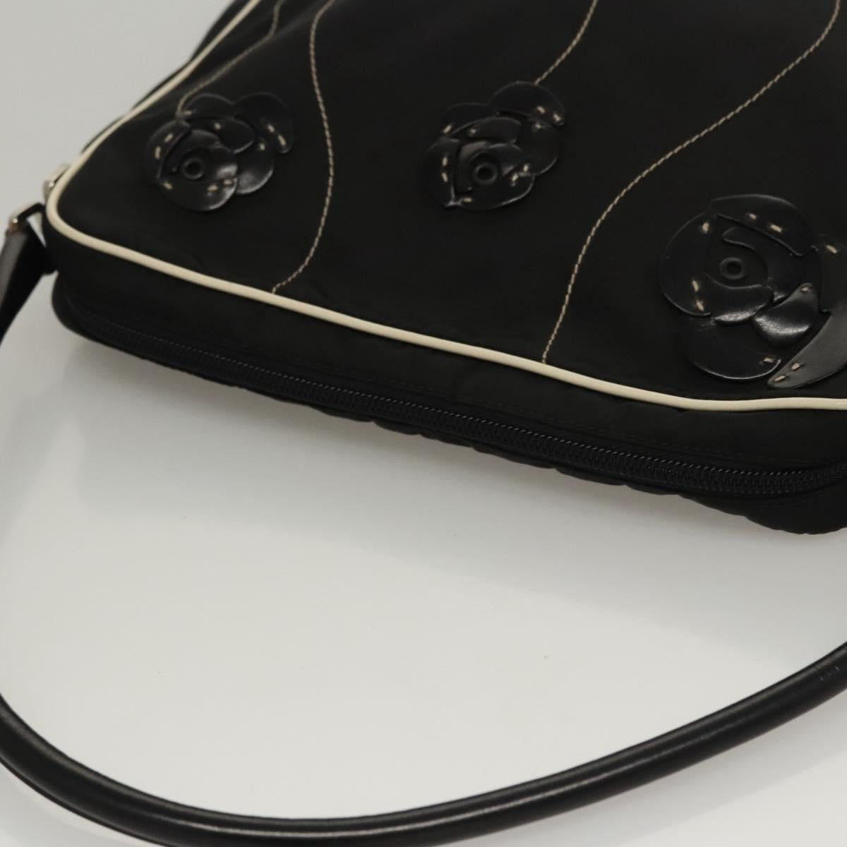 Prada Vintage Shoulder Bag Nylon And Leather Black Nylon Shoulder Bag Bag (Pre-Owned)