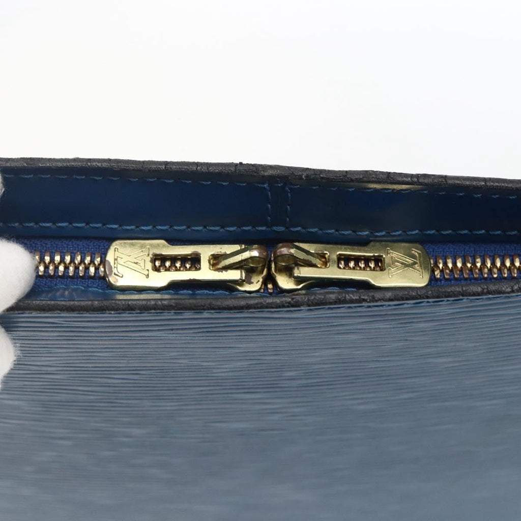 Louis Vuitton Lussac Handbag Epi Leather Blue Leather Shoulder Bag Bag (Pre-Owned)