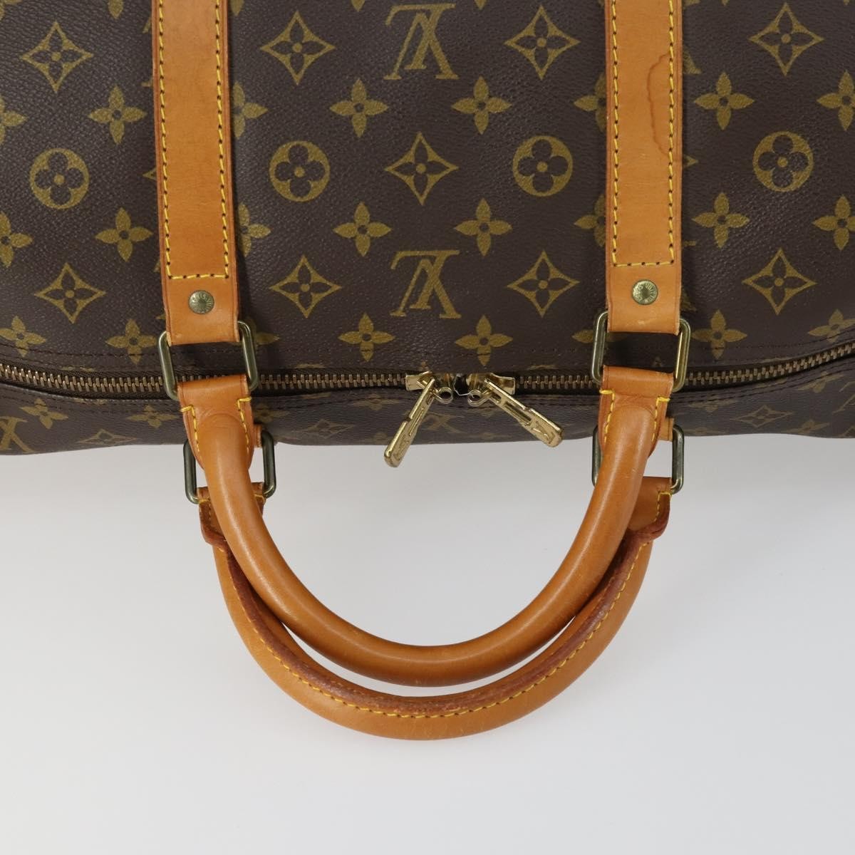 Louis Vuitton Keepall Bag Monogram Canvas Brown Canvas Travel Bag Bag (Pre-Owned)