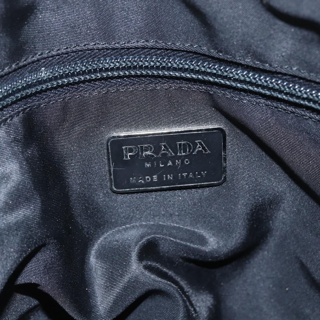 Prada Chain Shoulder Bag Tessuto Black Nylon Shoulder Bag Bag (Pre-Owned)