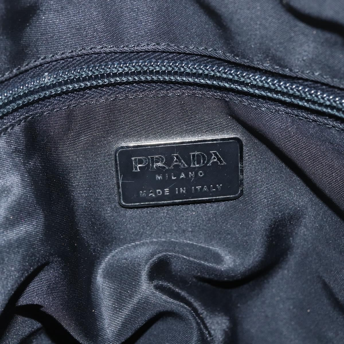 Prada Chain Shoulder Bag Tessuto Black Nylon Shoulder Bag Bag (Pre-Owned)