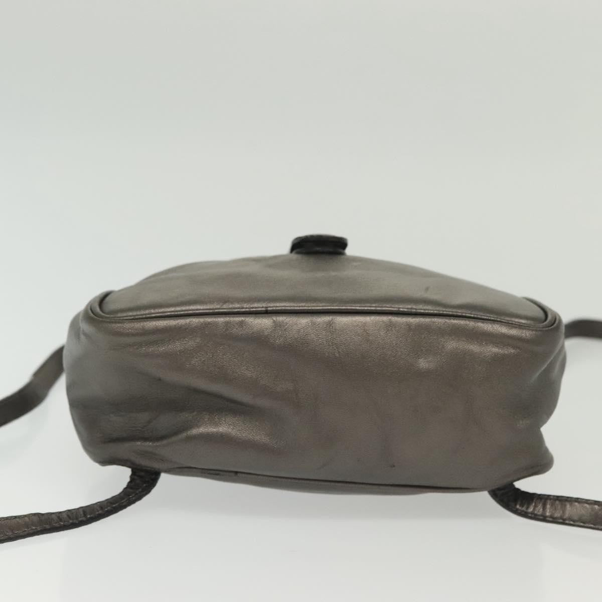 Bottega Veneta Intrecciato Backpack Patent Leather Metallic Leather Backpack Bag (Pre-Owned)