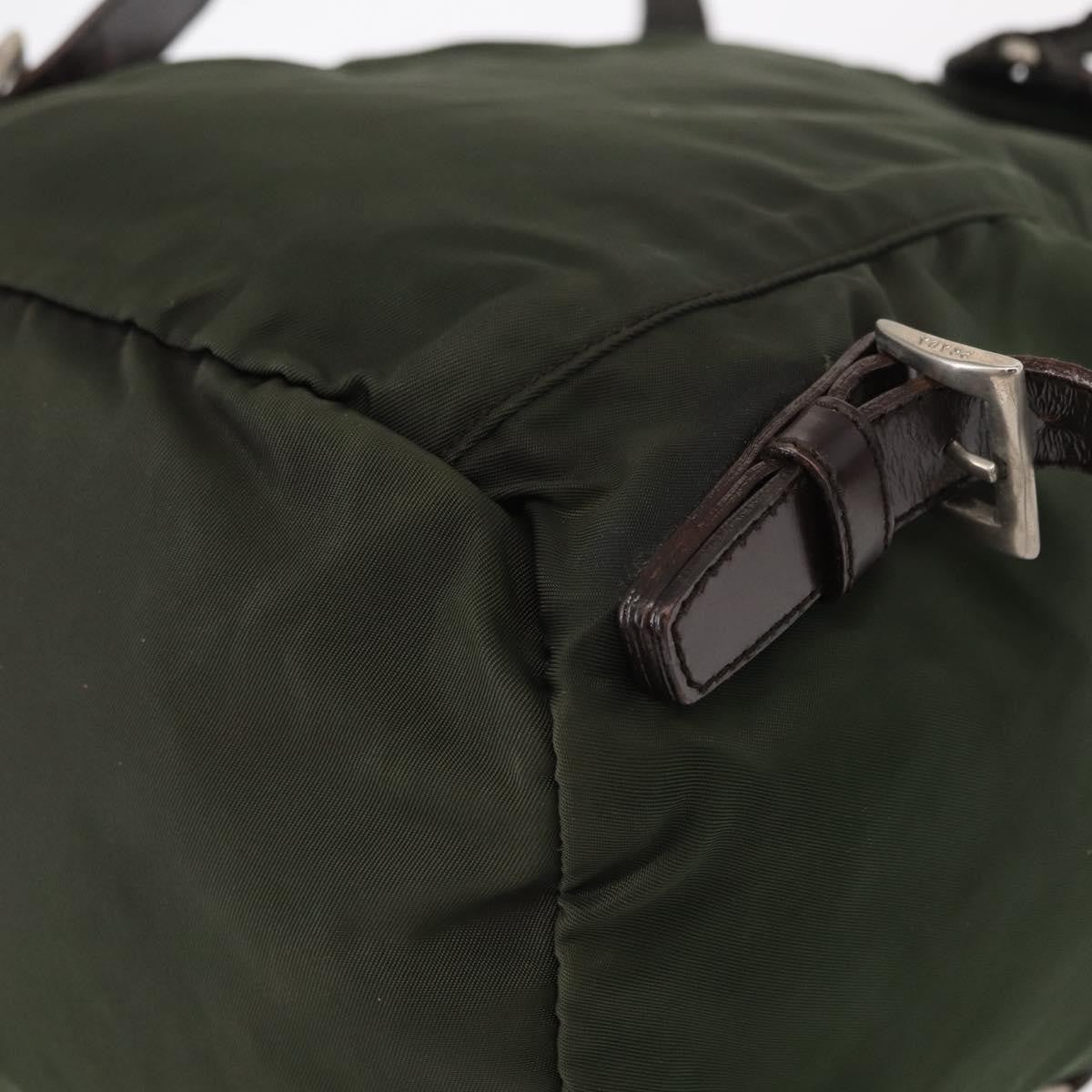 Prada Front Pocket Backpack Tessuto Khaki Nylon Backpack Bag (Pre-Owned)