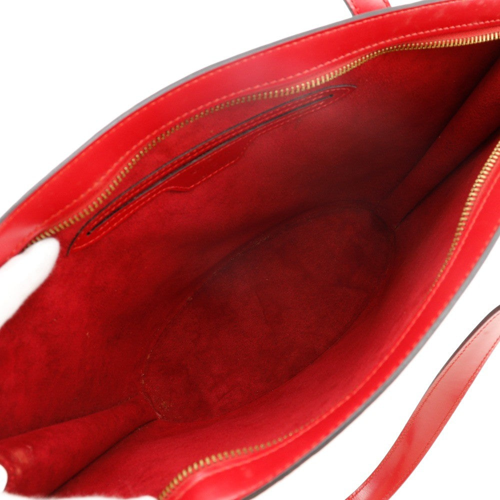 Louis Vuitton Saint Jacques Handbag Epi Leather Red Leather Shoulder Bag Bag (Pre-Owned)