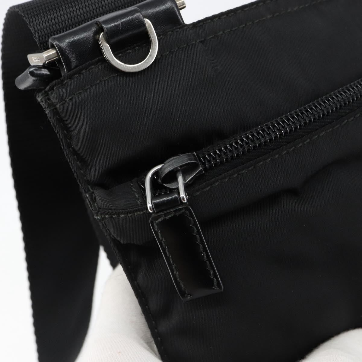 Prada Front Pocket Messenger Bag Tessuto Black Nylon Shoulder Bag Bag (Pre-Owned)
