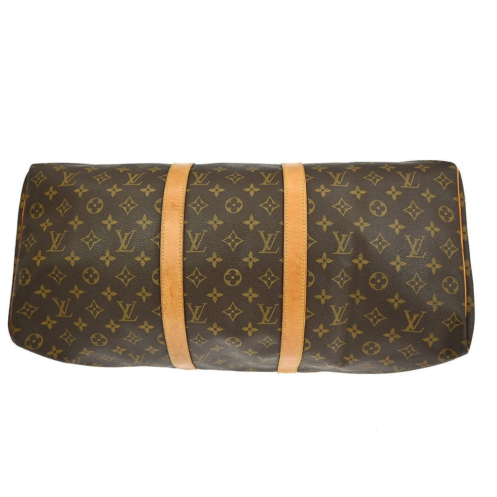 Louis Vuitton Keepall Bag Monogram Canvas Brown Canvas Travel Bag Bag (Pre-Owned)