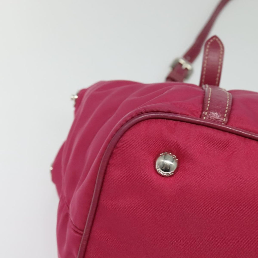 Prada Convertible Belted Hobo Tessuto With Leather Pink Nylon Tote Bag Bag (Pre-Owned)