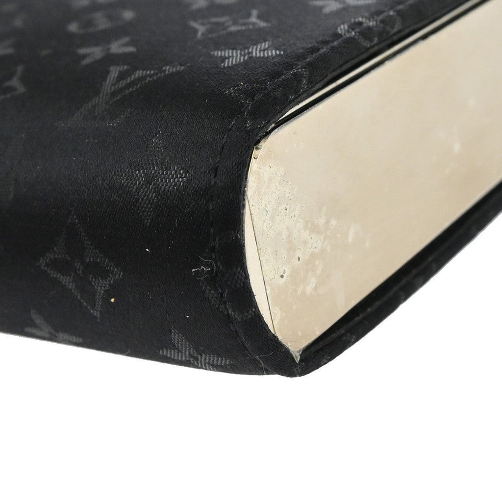 Louis Vuitton Saint Ange Handbag Monogram Satin Black Satin Handbag (Pre-Owned)