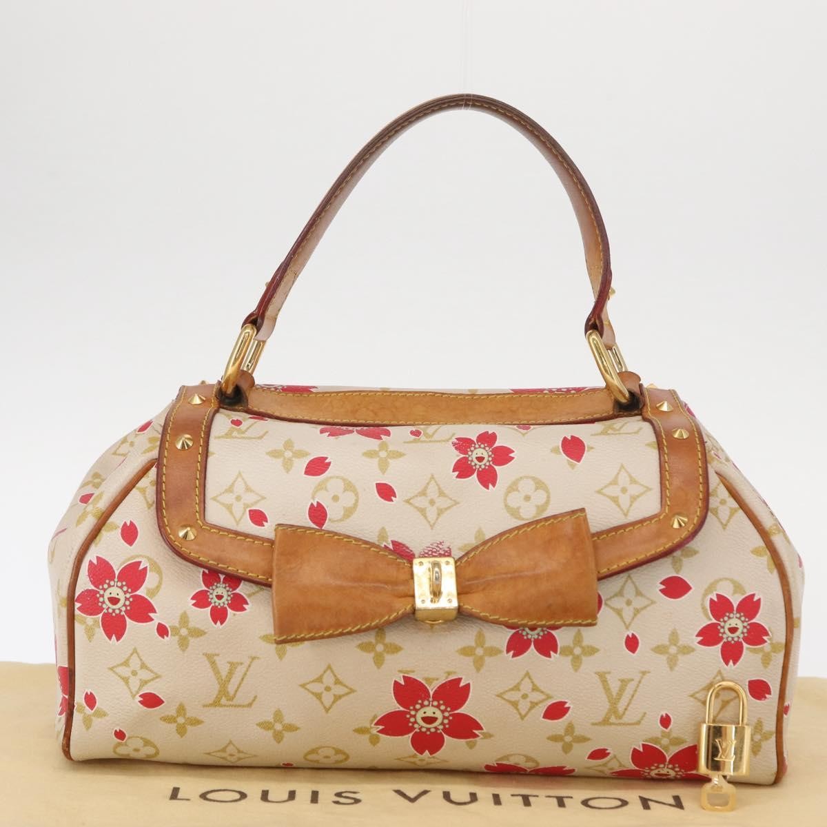 Louis Vuitton Retro Bag Limited Edition Cherry Blossom Monogram White Canvas Handbag (Pre-Owned)