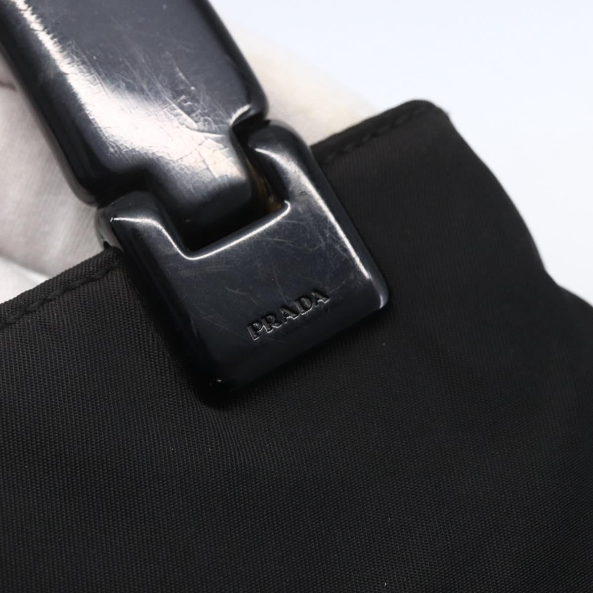 Prada Vintage Handbag Tessuto Black Nylon Handbag (Pre-Owned)