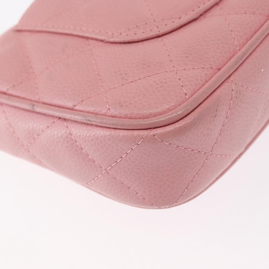 Chanel Timeless Cc Chain Shoulder Bag Quilted Caviar Pink Leather Shoulder Bag Bag (Pre-Owned)